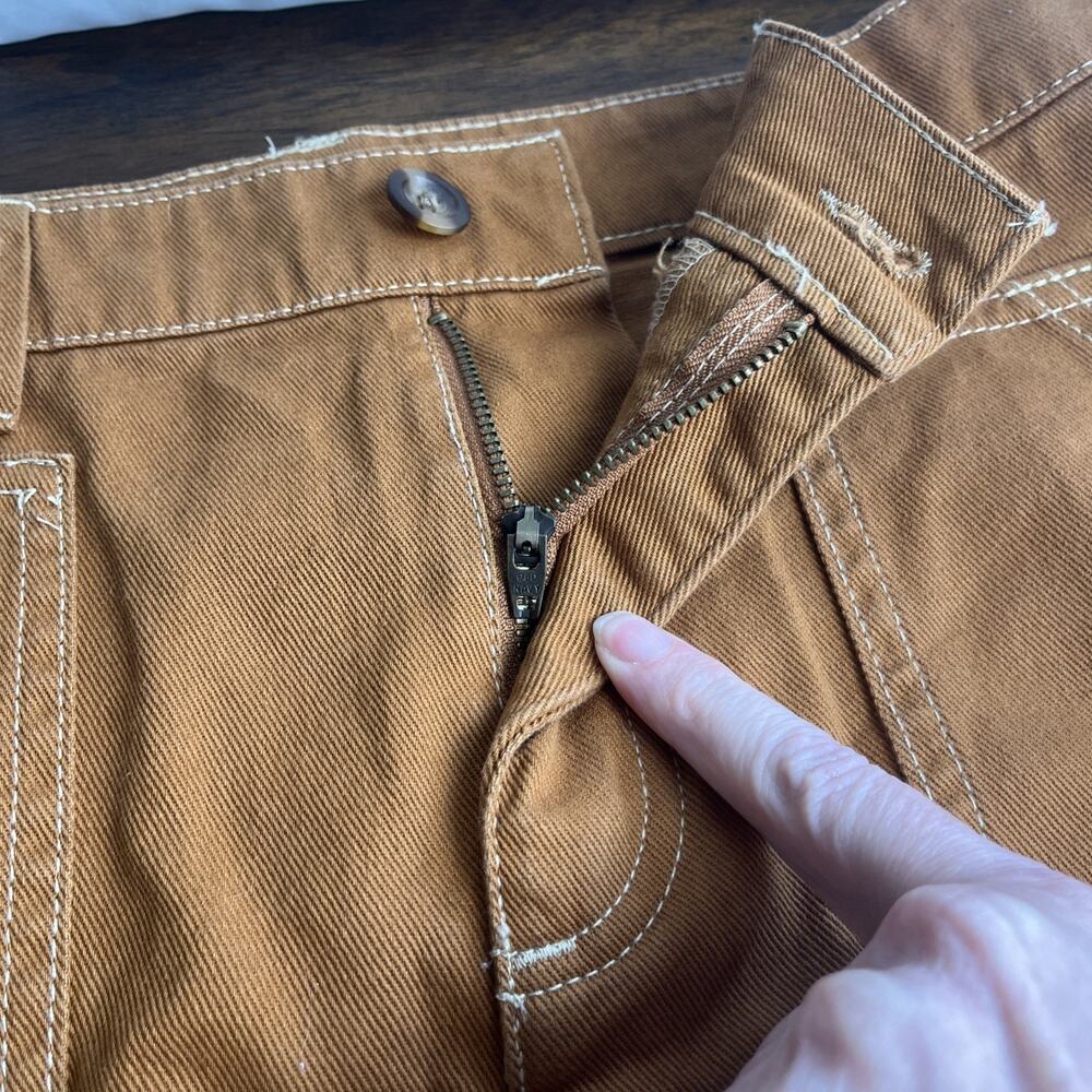 NWT Old Navy Size 2 Sly Fox Rust 100% Cotton Twill High Rise Utility Mini Skirt - Picture 4 of 12